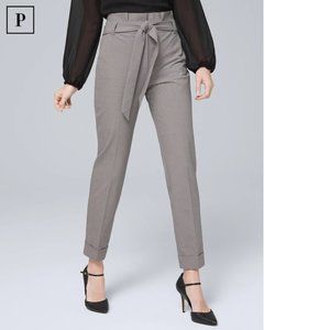 WHBM PLAID HIGH-WAIST ANKLE PANTS IN 0P
